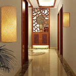 Wall Lamp Bamboo Frame & Rattan Shade Hardwired