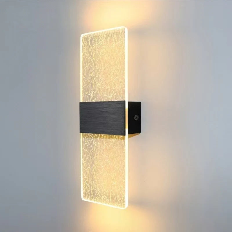 Wall Lamp Crystal-Textured LED-Compatible Dimmable