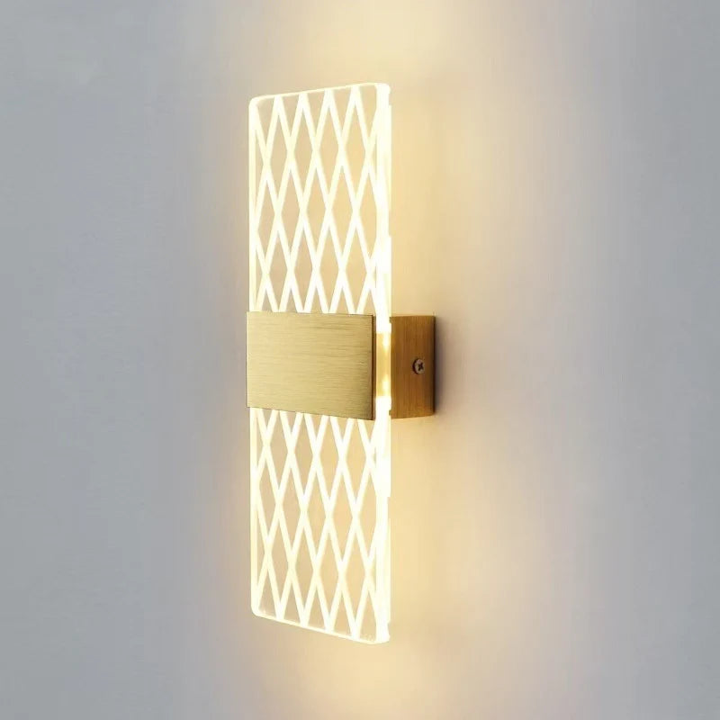 Wall Lamp Crystal-Textured LED-Compatible Dimmable