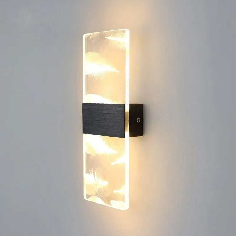 Wall Lamp Crystal-Textured LED-Compatible Dimmable