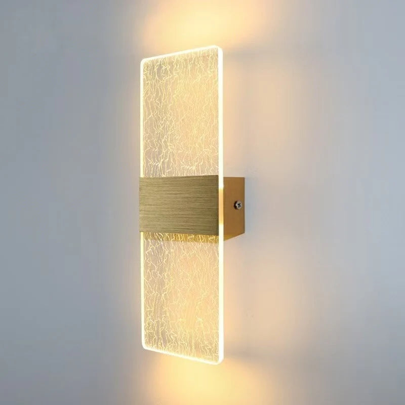 Wall Lamp Crystal-Textured LED-Compatible Dimmable