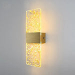 Wall Lamp Crystal-Textured LED-Compatible Dimmable