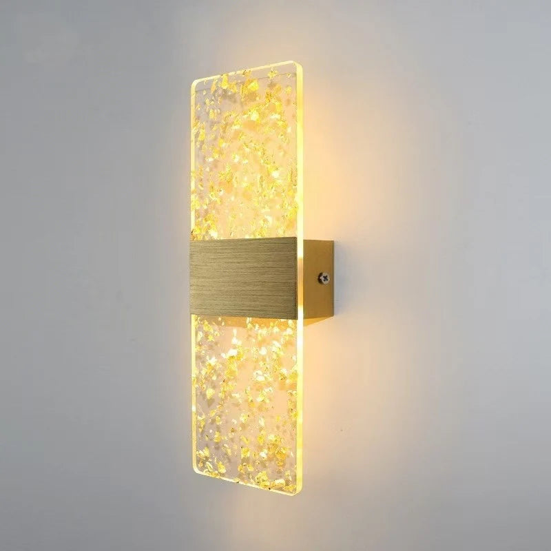 Wall Lamp Crystal-Textured LED-Compatible Dimmable