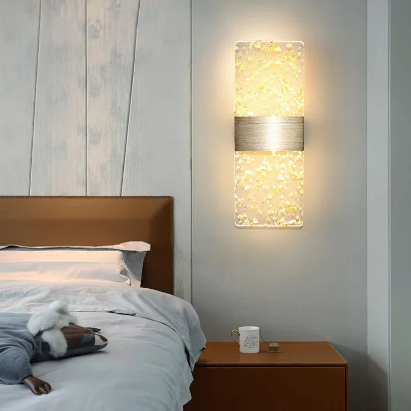 Wall Lamp Crystal-Textured LED-Compatible Dimmable