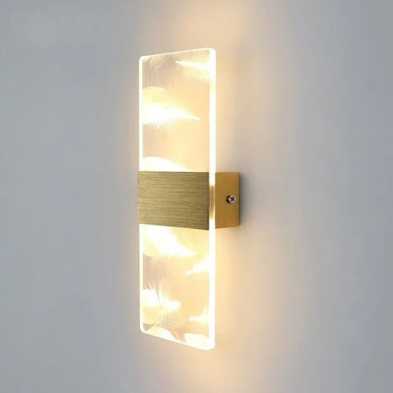 Wall Lamp Crystal-Textured LED-Compatible Dimmable