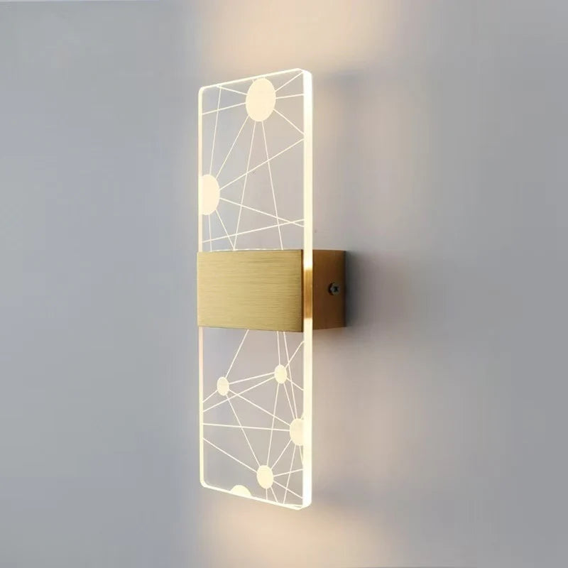 Wall Lamp Crystal-Textured LED-Compatible Dimmable