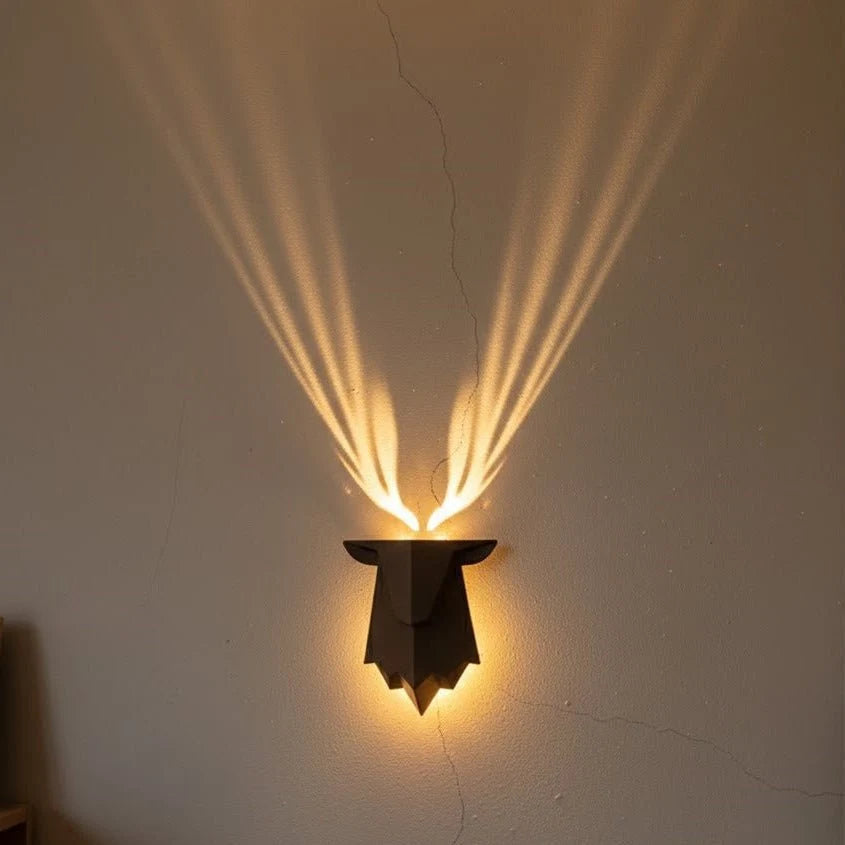 Wall Lamp Deer Design Adjustable Brightness Remote Control