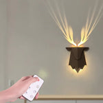 Wall Lamp Deer Design Adjustable Brightness Remote Control