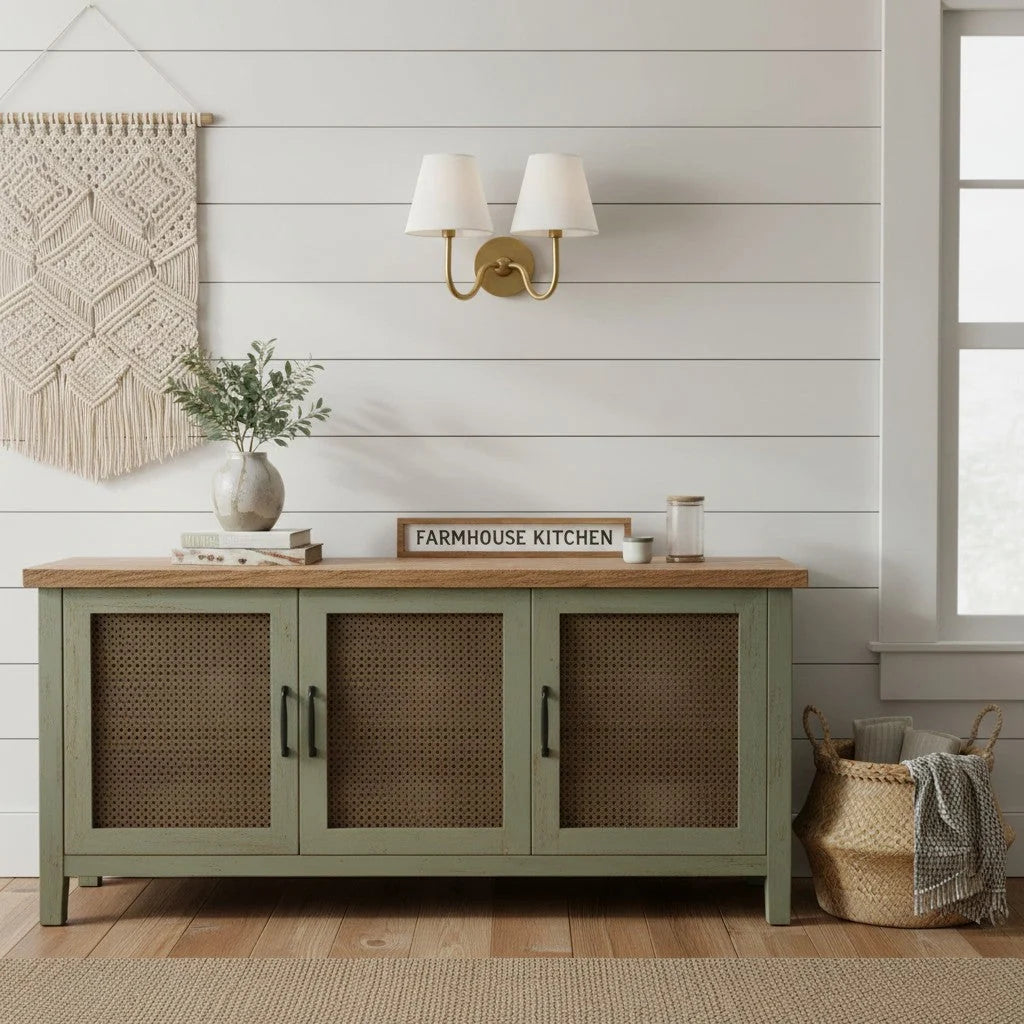 Wall Lamp Dimmable Fabric Shade Hardwired Indoor Fixture