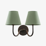 Wall Lamp Dimmable Fabric Shade Hardwired Indoor Fixture