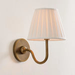 Wall Lamp Dimmable Fabric Shade Hardwired Indoor Fixture