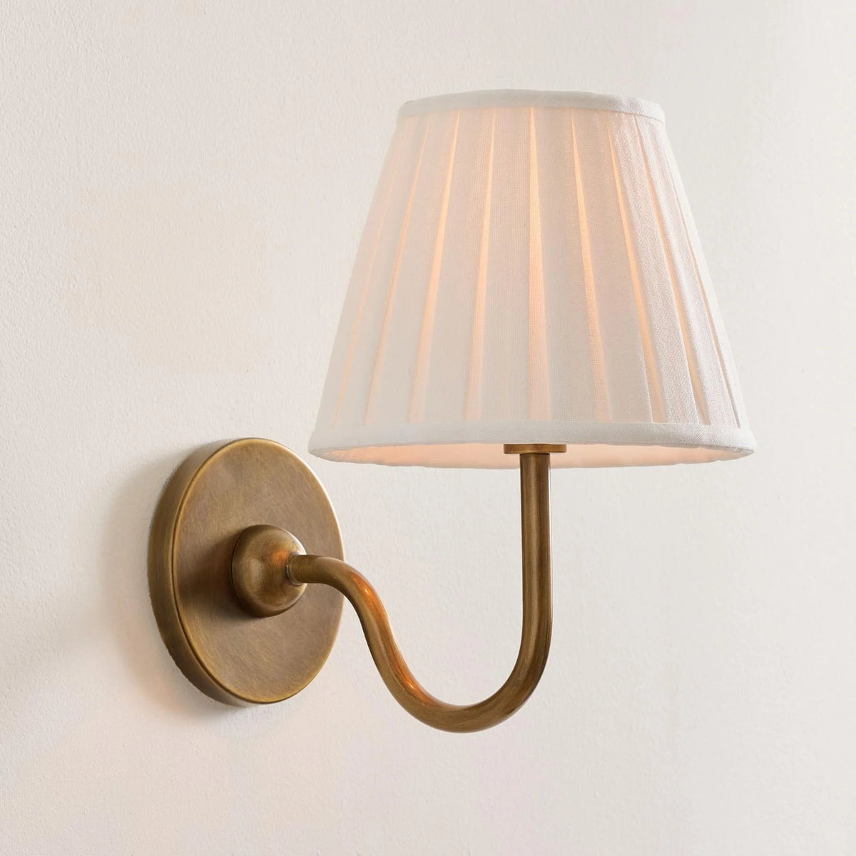 Wall Lamp Dimmable Fabric Shade Hardwired Indoor Fixture