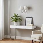 Wall Lamp Dimmable Fabric Shade Hardwired Indoor Fixture