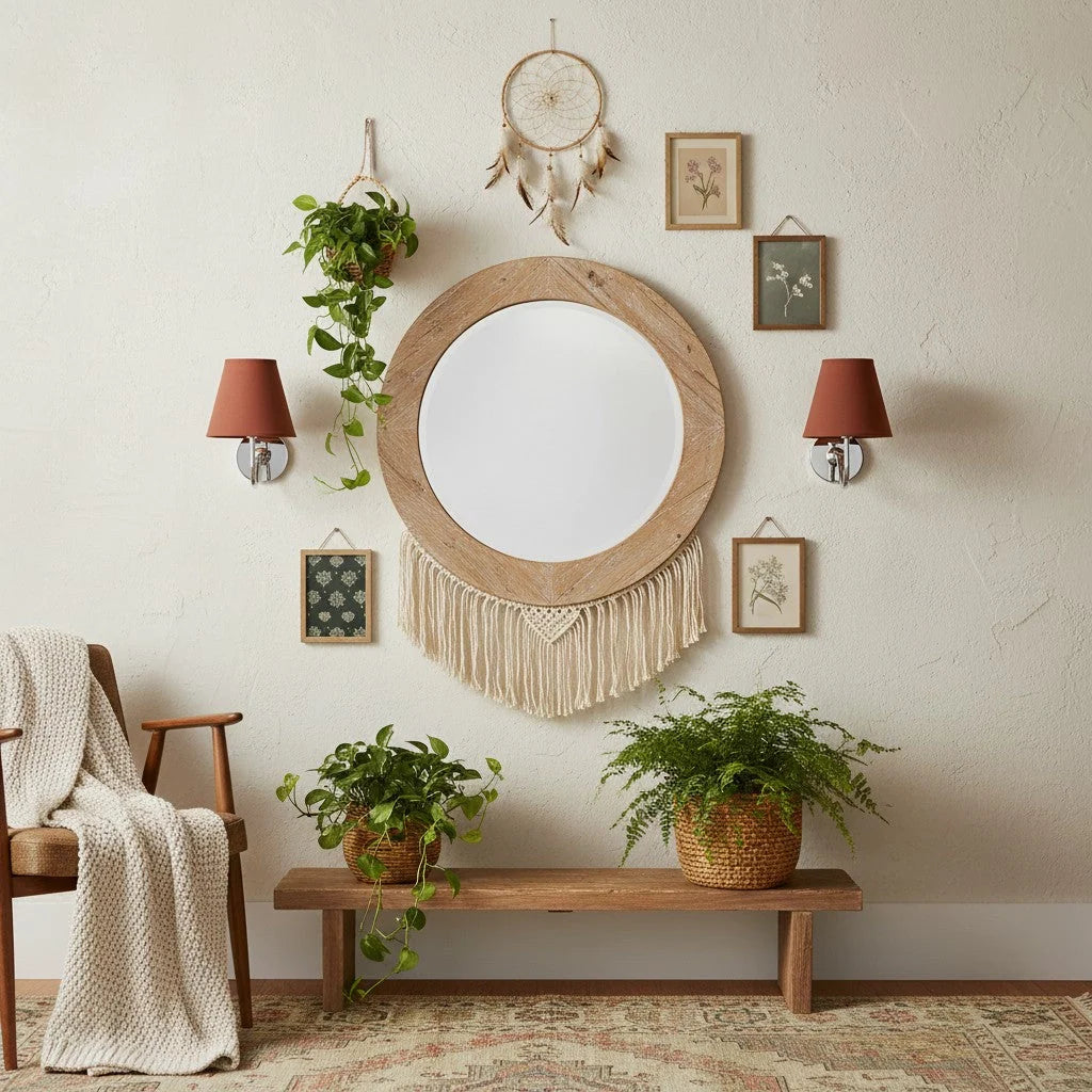 Wall Lamp Dimmable Fabric Shade Hardwired Indoor Fixture