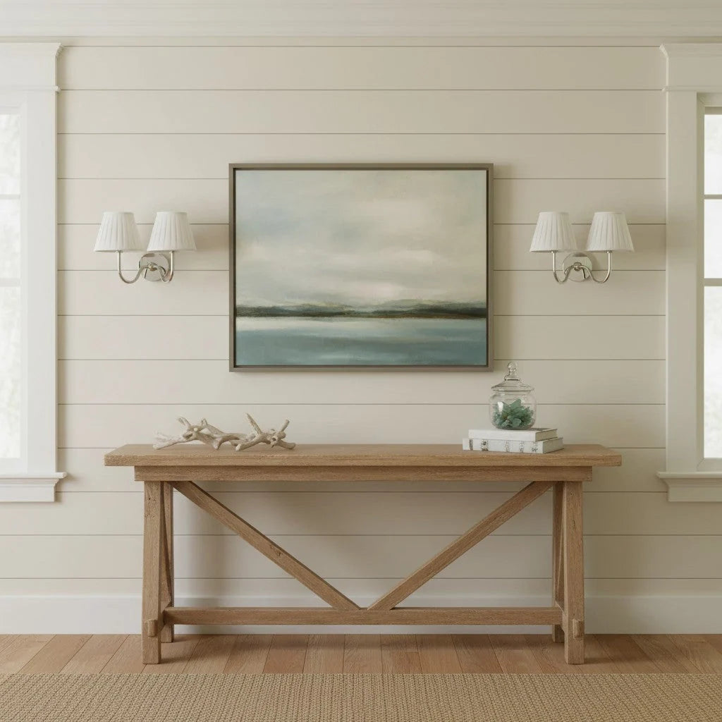 Wall Lamp Dimmable Fabric Shade Hardwired Indoor Fixture