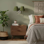 Wall Lamp Dimmable Fabric Shade Hardwired Indoor Fixture