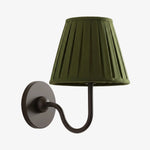 Wall Lamp Dimmable Fabric Shade Hardwired Indoor Fixture