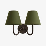 Wall Lamp Dimmable Fabric Shade Hardwired Indoor Fixture