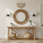 Wall Lamp Dimmable Fabric Shade Hardwired Indoor Fixture
