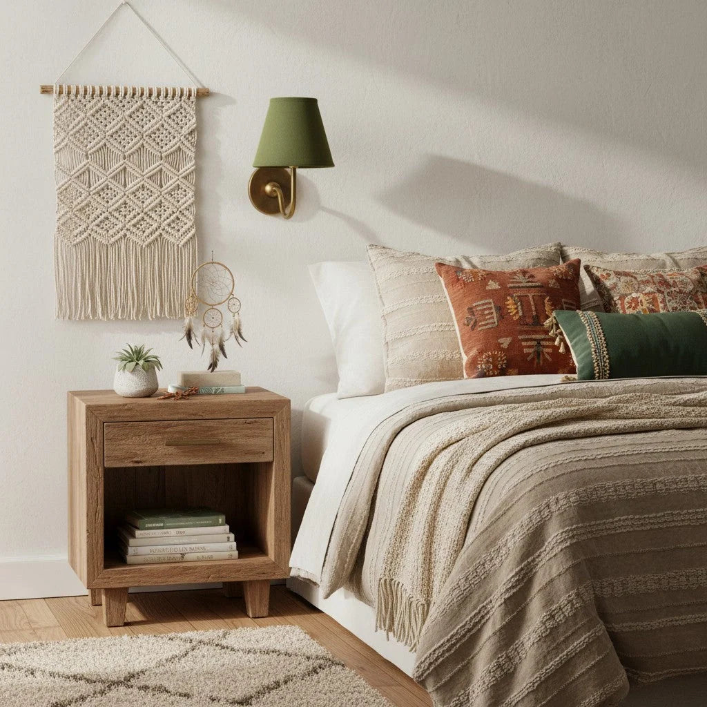 Wall Lamp Dimmable Fabric Shade Hardwired Indoor Fixture