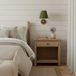 Wall Lamp Dimmable Fabric Shade Hardwired Indoor Fixture