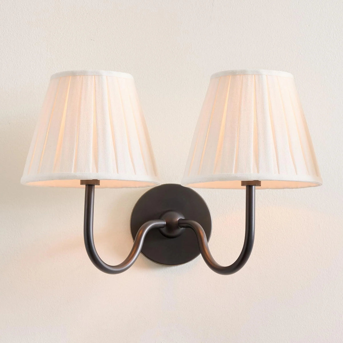 Wall Lamp Fabric Shade Dimmable Soft Diffused Light