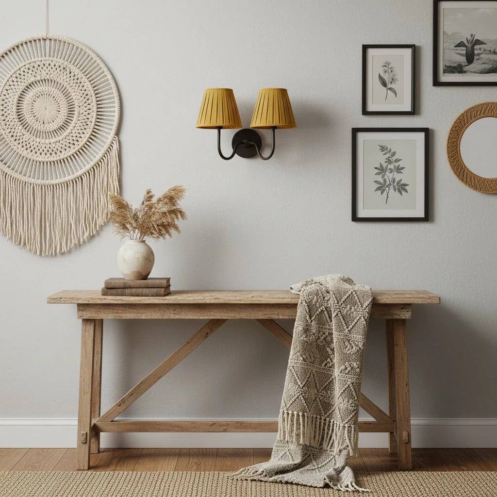 Wall Lamp Fabric Shade Dimmable Soft Diffused Light
