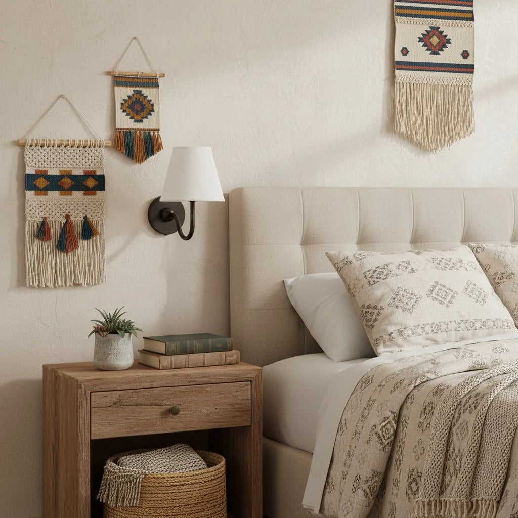 Wall Lamp Fabric Shade Dimmable Soft Diffused Light