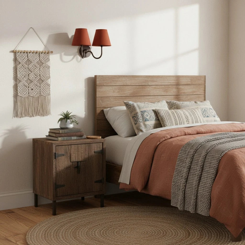 Wall Lamp Fabric Shade Dimmable Soft Diffused Light