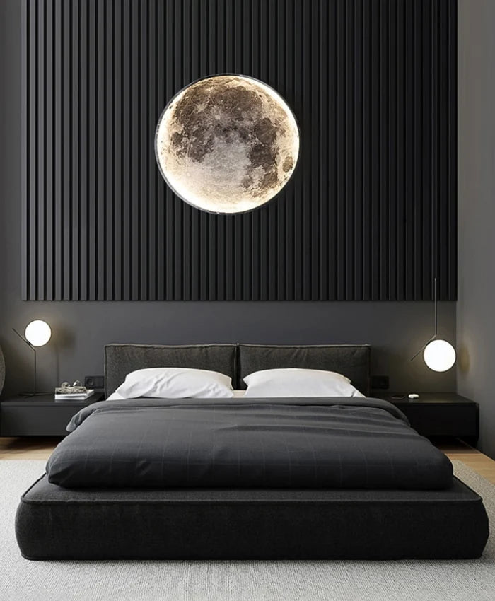 Wall Lamp Minimalist Moon Dimmable LED & Remote
