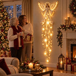 Wall Light Angel & Falling Stars Warm Golden-White Glow