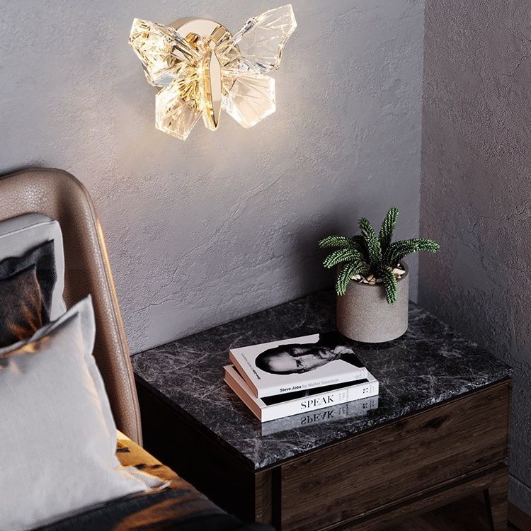 Wall Light Butterfly Design Soft Ambient Lighting Three Color Options