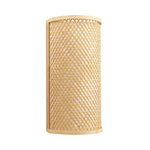 Wall Light Flush Mount Bamboo & Rattan Shade