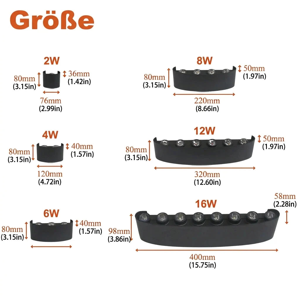 Wall Light IP65 Weather-Resistant Indoor & Outdoor Use