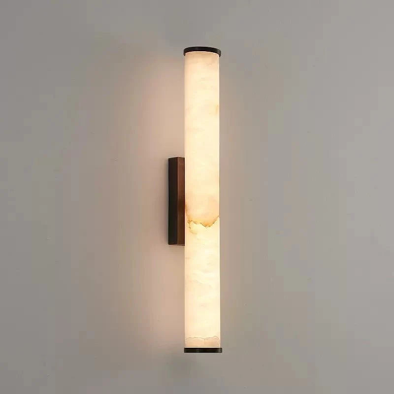 Wall Light Marble-Style Copper Accents Warm White LED