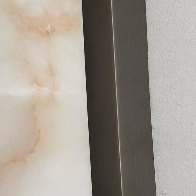 Wall Light Marble-Style Copper Accents Warm White LED