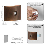 Wall Light Motion-Sensor LED Battery-Powered Automatic On/Off
