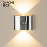 Wall Light Motion-Sensor LED Battery-Powered Automatic On/Off
