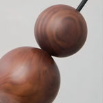 Wall Light Walnut Frame Integrated LED Gradient Glass