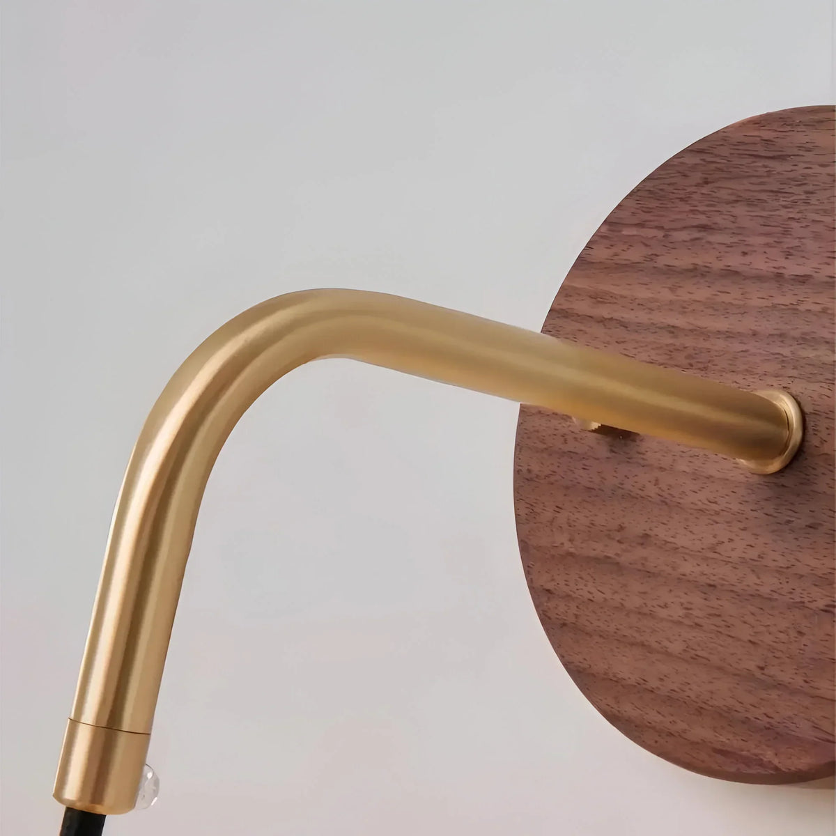 Wall Light Walnut Frame Integrated LED Gradient Glass