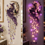 Wall Light Witch Crescent Moon Purple Starfall Glow