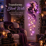 Wall Light Witch Crescent Moon Purple Starfall Glow
