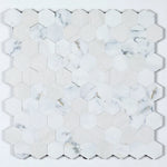 Wall Mosaic Tile Peel-And-Stick Metal Hexagon Sheet