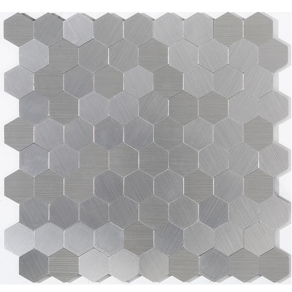 Wall Mosaic Tile Peel-And-Stick Metal Hexagon Sheet