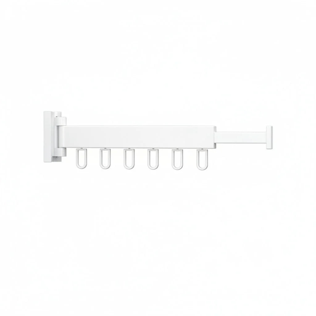 Wall-Mounted Clothes Dryer Retractable Fold-Flat Space-Saving Design