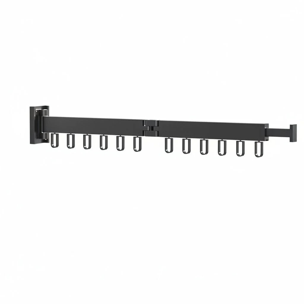 Wall-Mounted Clothes Dryer Retractable Fold-Flat Space-Saving Design