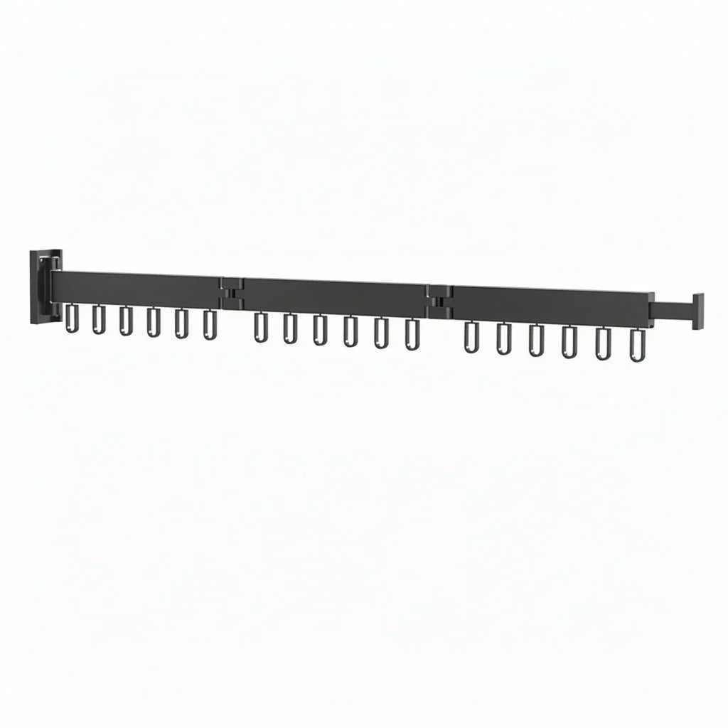 Wall-Mounted Clothes Dryer Retractable Fold-Flat Space-Saving Design