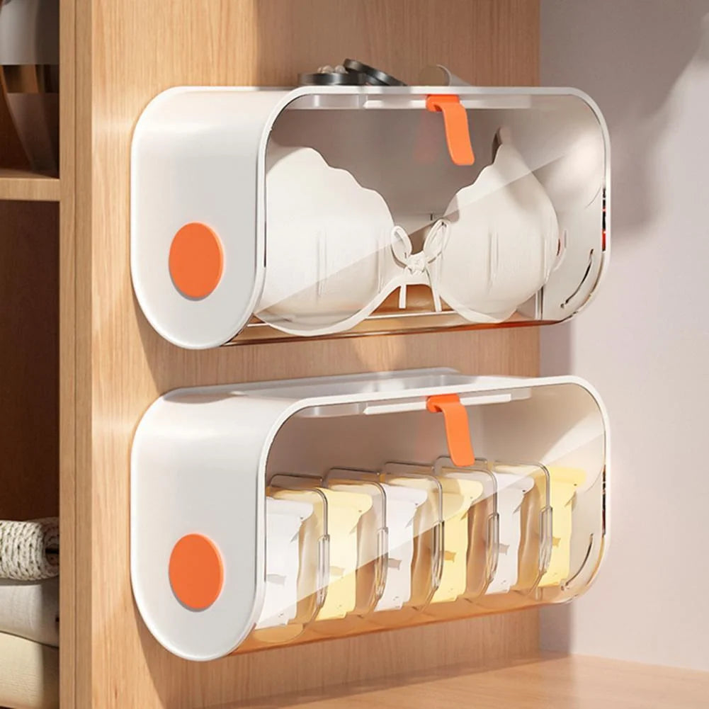 Wall-Mounted Clothes Organizer No-Drill Foldable Storage