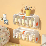 Wall-Mounted Clothes Organizer No-Drill Foldable Storage
