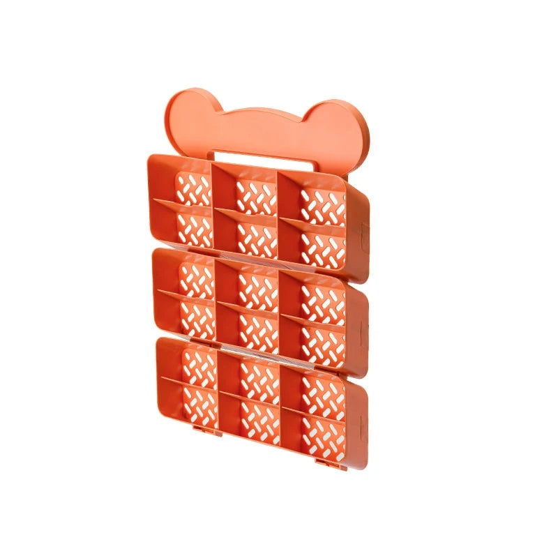 Wall-Mounted Clothing Organizer Self-Adhesive 3-Tier Stackable